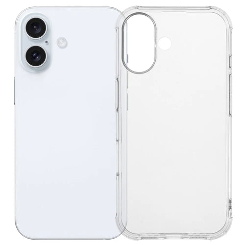 For iPhone 16 Phone Cases Clear TPU Drop-Proof Phone Cover (Big Rear Lens Cutout) - 1