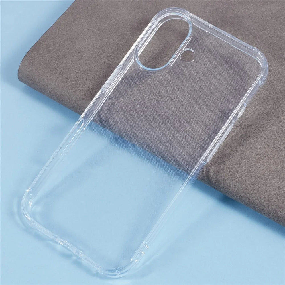 For iPhone 16 Phone Cases Clear TPU Drop-Proof Phone Cover (Big Rear Lens Cutout) - 4