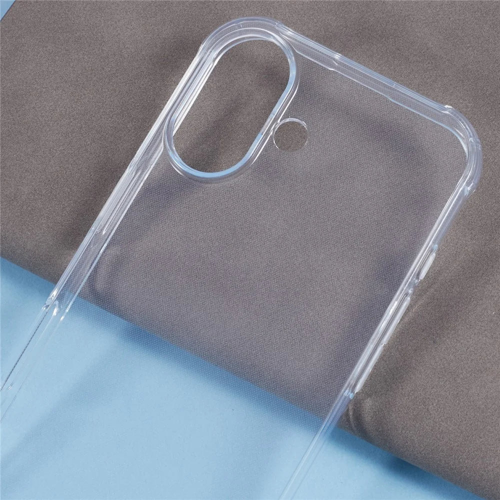 For iPhone 16 Phone Cases Clear TPU Drop-Proof Phone Cover (Big Rear Lens Cutout) - 6