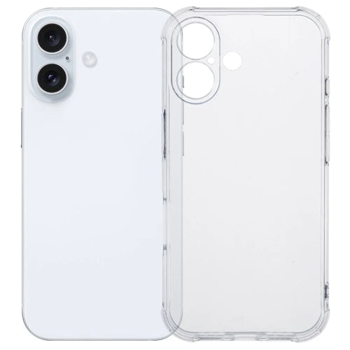 For iPhone 16 Case HD Clear Shockproof TPU Phone Cover (Precise Rear Lens Cutout) - 1