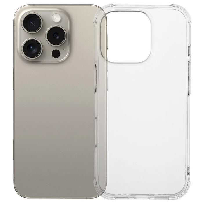 For iPhone 16 Pro Phone Cases HD Clear TPU Mobile Phone Cover (Big Rear Lens Cutout) - 1