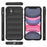 For iPhone 11 Phone Case Anti-Scratch Soft TPU Rugged Back Cover - Black - 7
