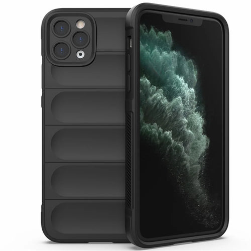 For iPhone 11 Pro Case TPU Rugged Shockproof Protective Phone Cover - Black - 1