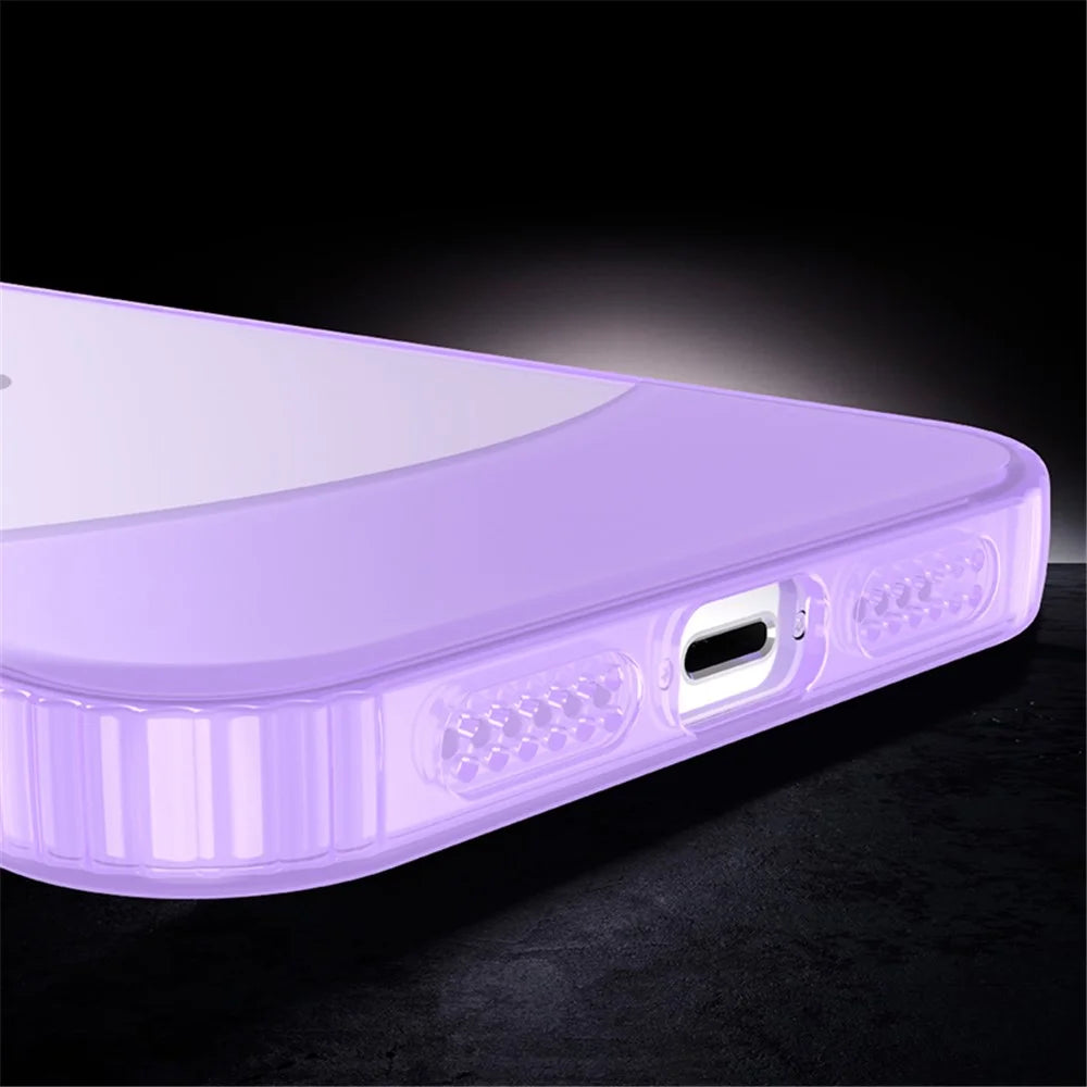 For iPhone 14 Pro Max Case Dual Color TPU Phone Cover Anti-Scratch Clear Back - Dark Purple - 4