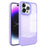 For iPhone 15 Pro Max Case Dual Color Splicing Clear Back TPU Phone Cover - Dark Purple - 1