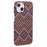 For iPhone 14 Case Water Transfer Printing Luminous Anti-Scratch PC Cell Phone Cover - Plaid - 3