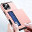 For iPhone 16 Pro Max Case TPU + PC Protective Phone Cover with Card Holder - Rose Gold - 6