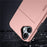 For iPhone 16 Plus Case with Card Holder TPU + PC Phone Cover Dual Layer Shockproof - Rose Gold - 7