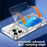 For iPhone 16 Pro Clear Case Kickstand Card Holder PC+TPU Phone Cover - Transparent - 6