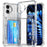 For iPhone 16 Plus Case PC+TPU Clear Phone Cover Card Holder Kickstand - Transparent - 3
