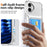 For iPhone 16 Plus Case PC+TPU Clear Phone Cover Card Holder Kickstand - Transparent - 5