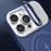 For iPhone 13 Pro Max Magnetic Case PC+TPU Phone Cover with Lens Frame Kickstand - Titanium Grey - 6