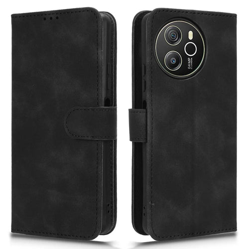 For Blackview Shark 8 Case Scratch-Proof PU Leather Flip Phone Cover - Black - 1