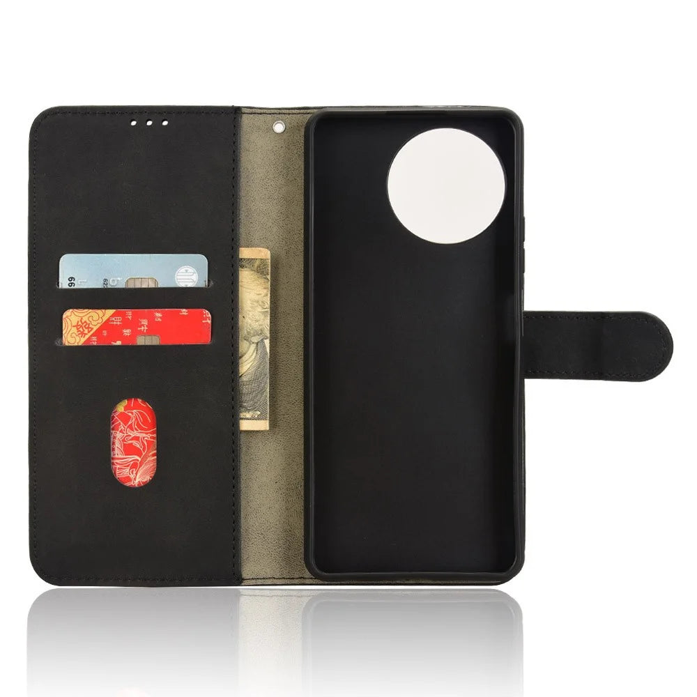 For Blackview Shark 8 Case Scratch-Proof PU Leather Flip Phone Cover - Black - 4