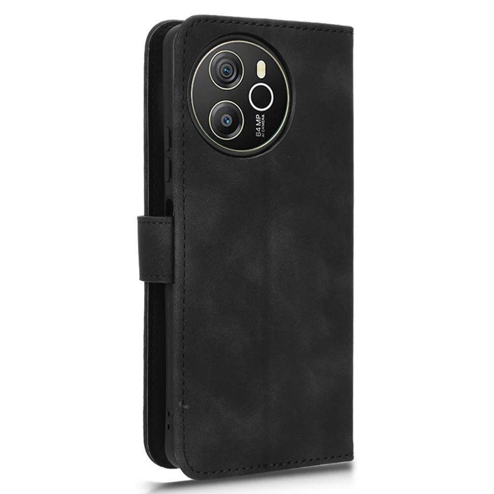 For Blackview Shark 8 Case Scratch-Proof PU Leather Flip Phone Cover - Black - 5
