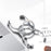 For iPhone 15 / 14 / 13 Bumper Case Frameless Aluminum Alloy Kickstand Phone Cover - Grey - 2