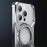 For iPhone 15 / 14 / 13 Bumper Case Frameless Aluminum Alloy Kickstand Phone Cover - Grey - 4
