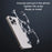 For iPhone 15 Pro Max / 14 Pro Max / 13 Pro Max Case Kickstand Frameless Aluminum Alloy Bumper Phone Cover - Grey - 4
