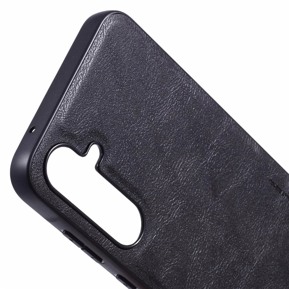 X-LEVEL Bojue-3 Series For Samsung Galaxy S23 FE Case Leather+TPU+PC Phone Cover - Black - 6