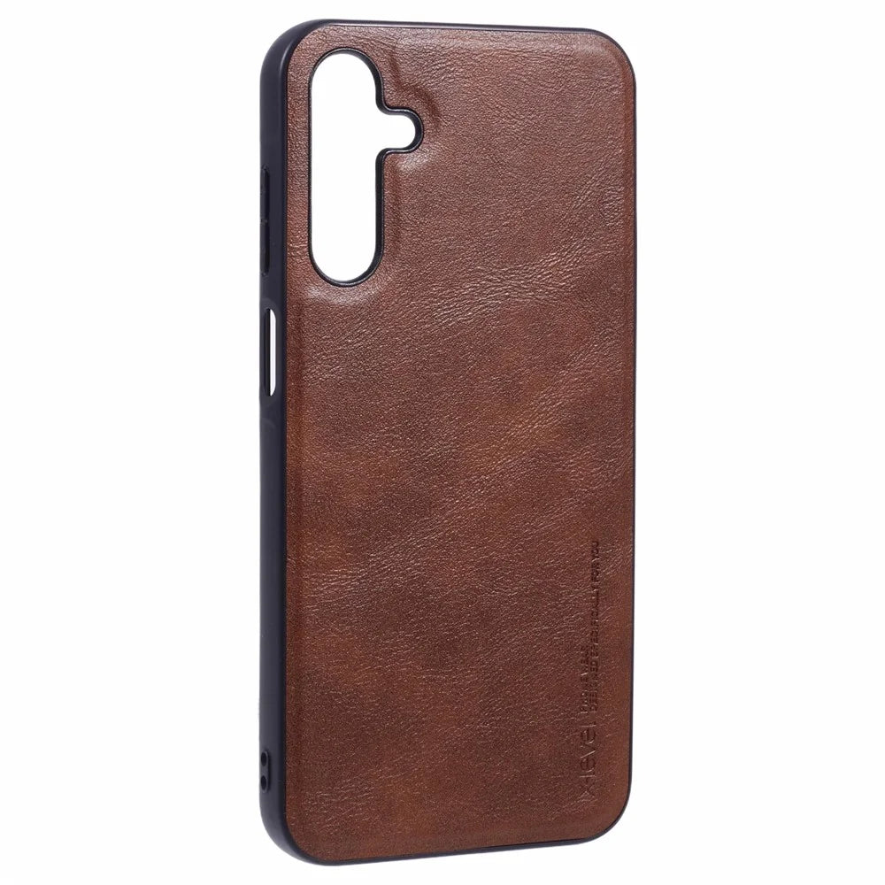 X-LEVEL Bojue-3 Series For Samsung Galaxy A24 4G (162.1 X 77.6 X 8.3mm) Case Leather+TPU+PC Phone Cover - Brown - 3