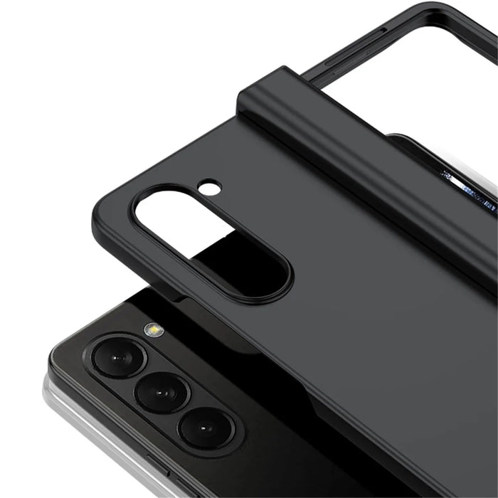 For Samsung Galaxy Z Fold6 5G Case Skin Feel PC Phone Cover with Hinge Protection - Black - 3