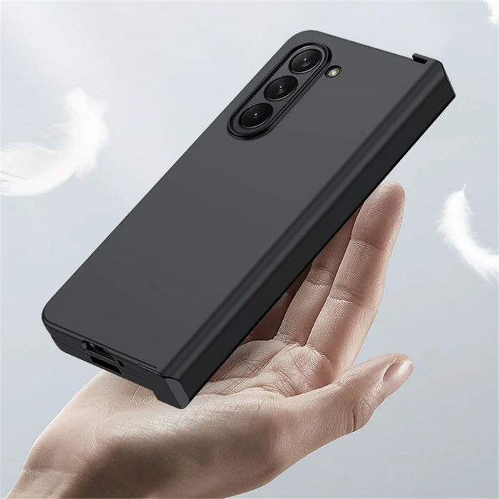 For Samsung Galaxy Z Fold6 5G Case Skin Feel PC Phone Cover with Hinge Protection - Black - 4