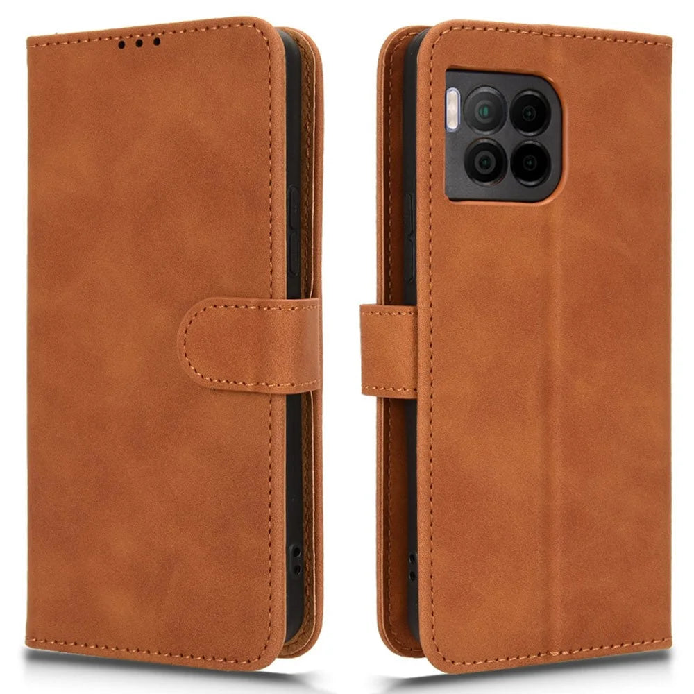 For T-Mobile REVVL 7 Pro / T Phone 2 Pro 5G Case PU Leather Flip Phone Cover - Brown - 1