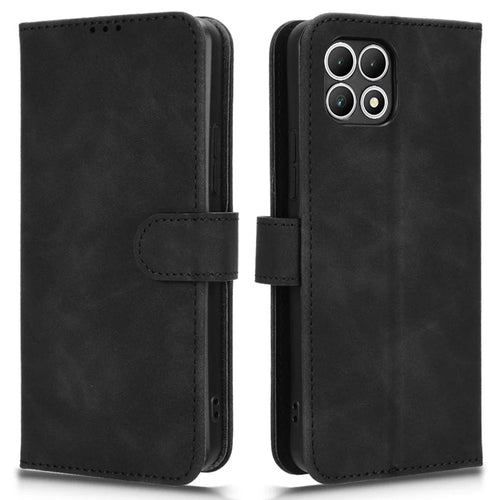 For T-Mobile REVVL 7 / T Phone 2 5G Case Skin Feel Leather Wallet Phone Cover - Black - 1