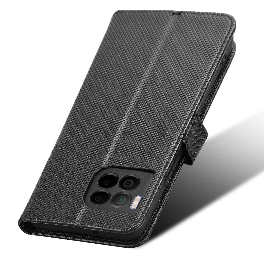 For T-Mobile REVVL 7 Pro / T Phone 2 Pro 5G Case Diamond Texture Leather Phone Cover - Black - 5