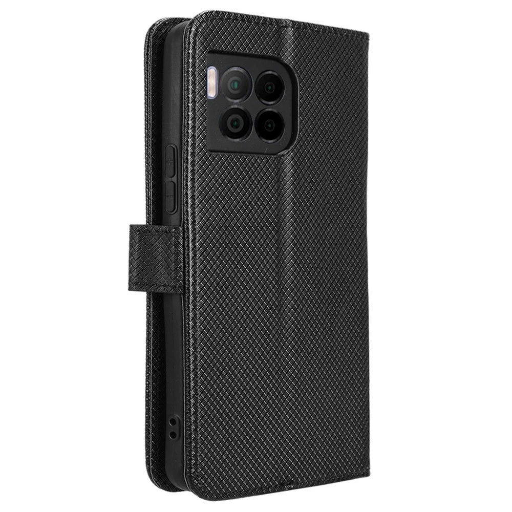 For T-Mobile REVVL 7 Pro / T Phone 2 Pro 5G Case Diamond Texture Leather Phone Cover - Black - 7