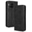 For T-Mobile REVVL 7 Pro / T Phone 2 Pro Case Magnetic Closing Retro Leather Phone Cover - Black - 1