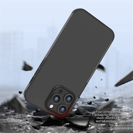 X-LEVEL Phone Case for iPhone 12 Pro Max Matte PC+TPU Mobile Phone Cover - Black - 2