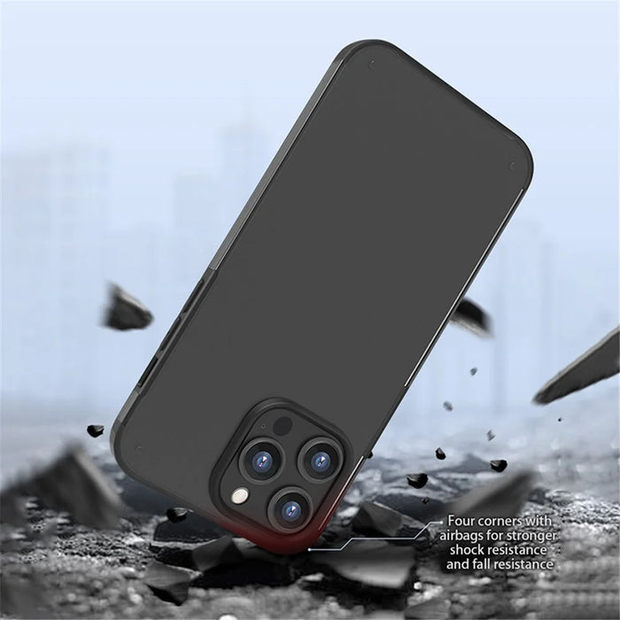 X-LEVEL Phone Case for iPhone 12 Pro Max Matte PC+TPU Mobile Phone Cover - Black - 2