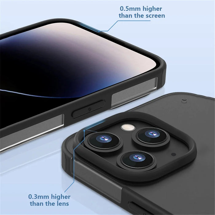X-LEVEL For iPhone 11 Pro Max Cell Phone Case PC+TPU Matte Shockproof Cover - Black - 3
