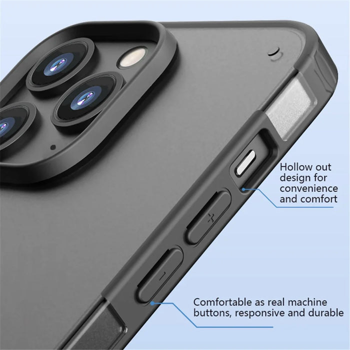X-LEVEL For iPhone 11 Pro Max Cell Phone Case PC+TPU Matte Shockproof Cover - Black - 4