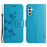 For Samsung Galaxy S24 FE Case Leather Phone Cover Butterfly Flower Pattern - Blue - 1