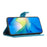 For Samsung Galaxy S24 FE Case Leather Phone Cover Butterfly Flower Pattern - Blue - 2