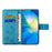 For Samsung Galaxy S24 FE Case Leather Phone Cover Butterfly Flower Pattern - Blue - 3