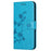For Samsung Galaxy S24 FE Case Leather Phone Cover Butterfly Flower Pattern - Blue - 5