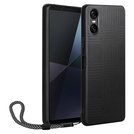 VILI TH Series for Sony Xperia 10 VI Case TPU + PC + Leather Back Cover - Black - 2