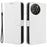For Blackview Shark 8 / Oscal Tiger 12 Case Diamond Texture Leather Phone Cover Wallet - White - 1