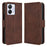 For Blackview Color 8 / Oscal Modern 8 Case Leather Phone Cover Multiple Card Slots Folio Purse - Brown - 1
