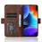 For Blackview Color 8 / Oscal Modern 8 Case Leather Phone Cover Multiple Card Slots Folio Purse - Brown - 3