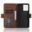 For Blackview Color 8 / Oscal Modern 8 Case Leather Phone Cover Multiple Card Slots Folio Purse - Brown - 5