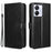 For Blackview Color 8 / Oscal Modern 8 Wallet Case Crazy Horse Texture Leather Phone Cover - Black - 1