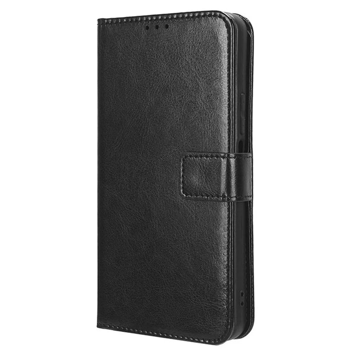 For Blackview Color 8 / Oscal Modern 8 Wallet Case Crazy Horse Texture Leather Phone Cover - Black - 5