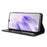 For Oukitel C37 Case Wallet Retro Leather Phone Cover Strong Magnetic Close - Black - 3