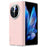 SULADA For vivo X Fold3 Pro Magnetic Case Leather+PC Folding Phone Cover with Spring Hinge - Pink - 1