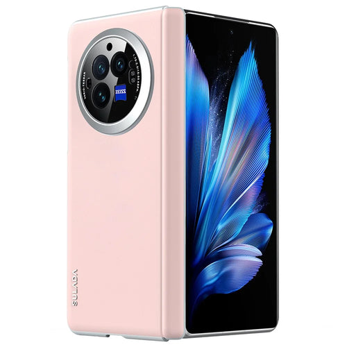 SULADA For vivo X Fold3 Case Leather+PC Magnetic Phone Cover with Rebound Hinge - Pink - 1