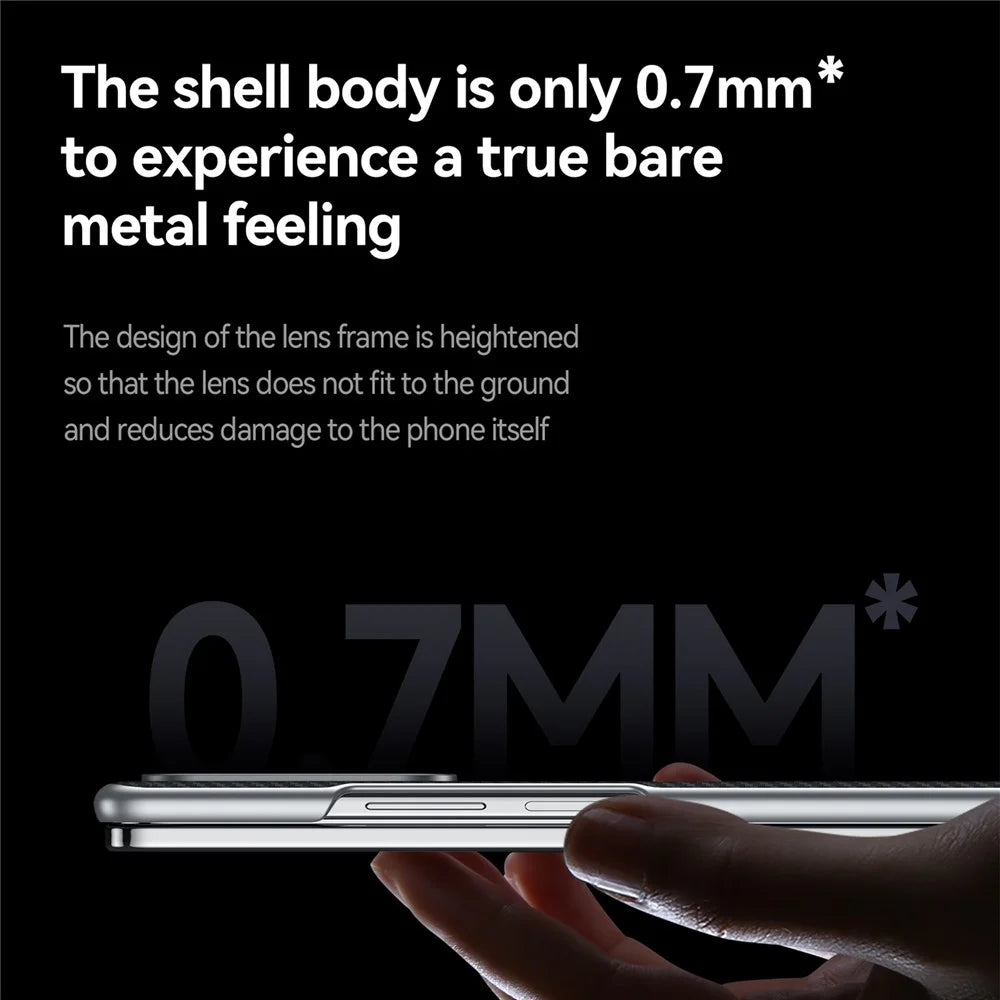 SULADA For Samsung Galaxy Z Fold5 5G Magnetic Case Leather+PC Phone Cover Automatic Rebound Hinge - Black - 7